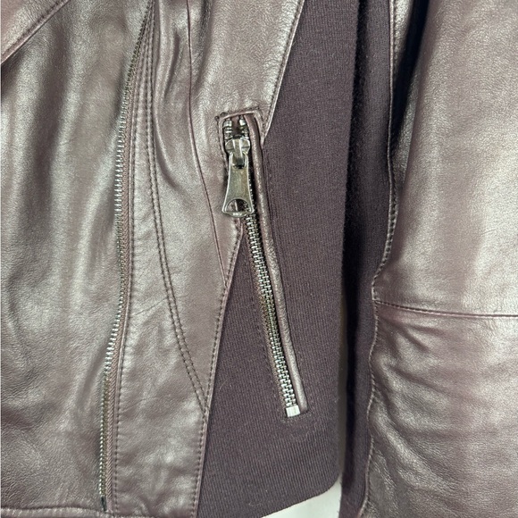 Marc New York Moto Jacket Genuine Leather Brown Soft Biker Classic Timeless M - Picture 6 of 16